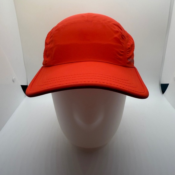 Athleta Accessories - Athleta Womens Orange Perforated Running Hat Adjustable Bungee One Size Cap